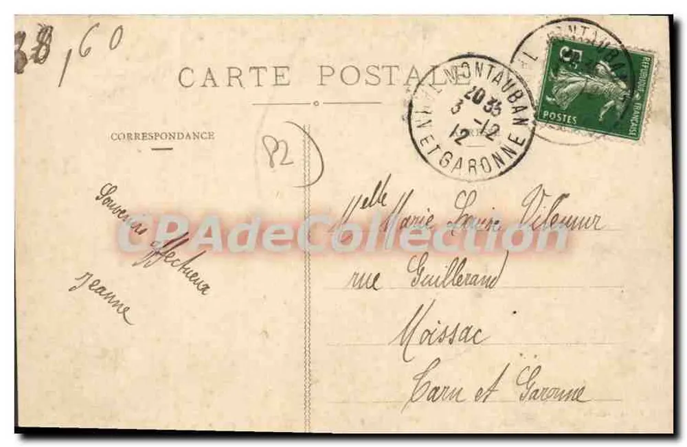 Montauban - Vista panorâmica — editor desconhecido, n° 47 - Verso