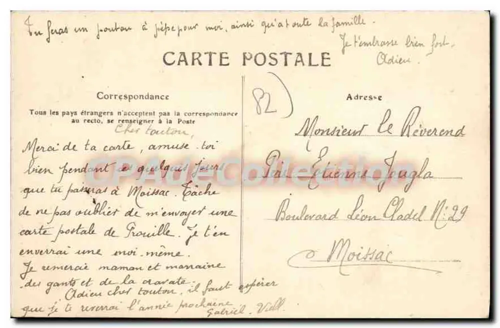 Montauban - Igreja de São Jacó - Torre do século XIV, Nef do século XV — Achille Bouis, fot. Montauban, Série 1 - Verso