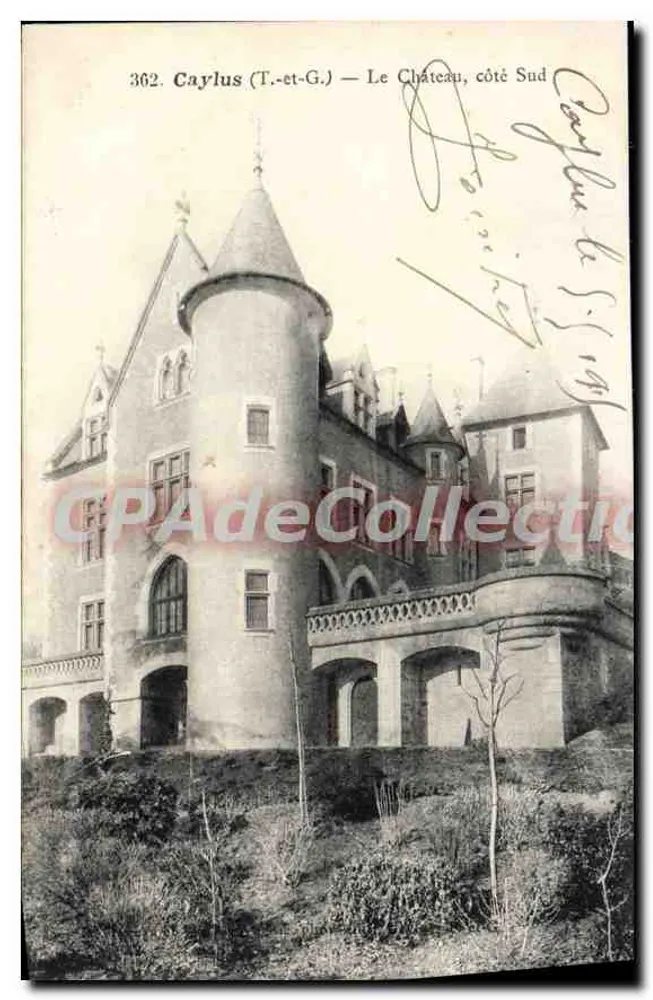 Caylus (T.-et-G.) — Das Schloss, Südseite — Antike Ansichtskarte aus Sammlung - Vorderseite