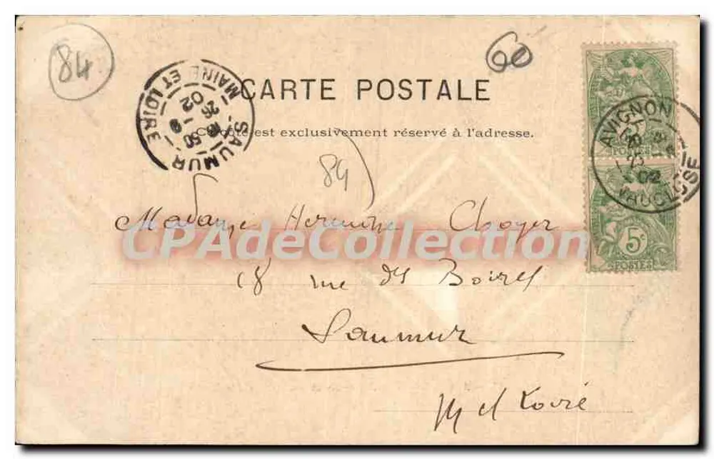 Avignon — Ansicht der Ufer und Rocher des Doms — F. T., Verlag, n°27 - Rückseite