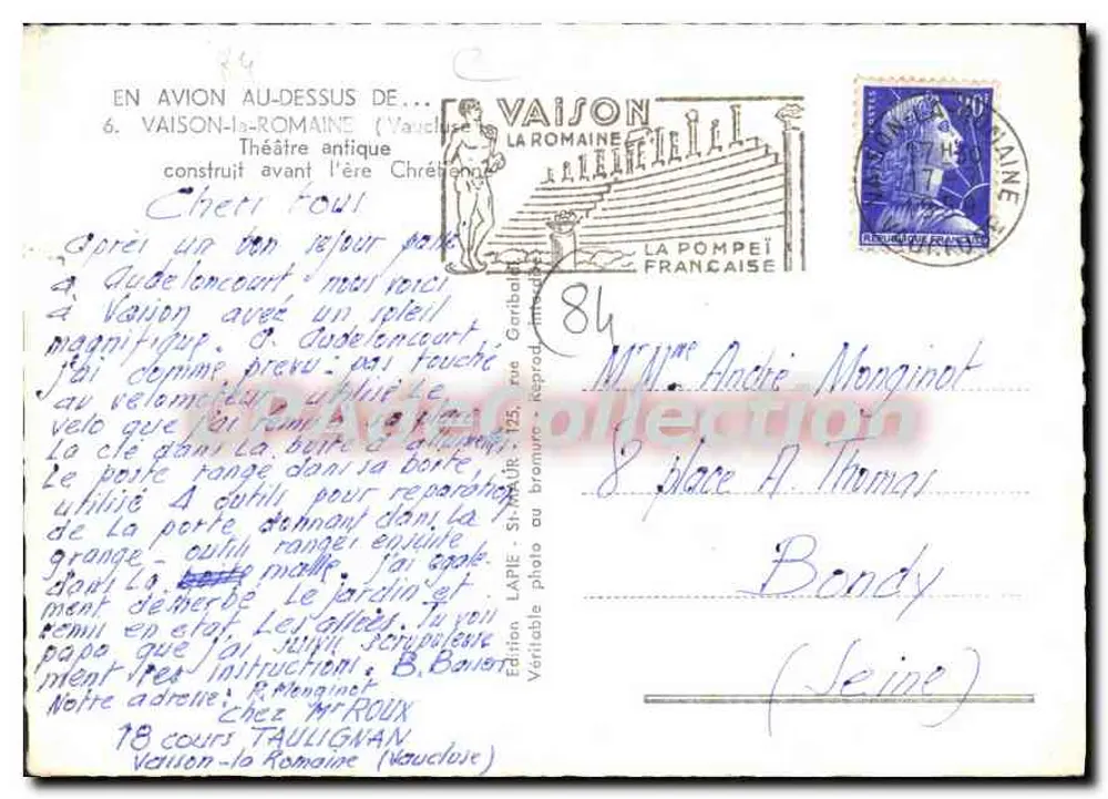 Vaison-la-Romaine — Teatro antigo — LAPIE SERVICE AÉRIEN - Verso
