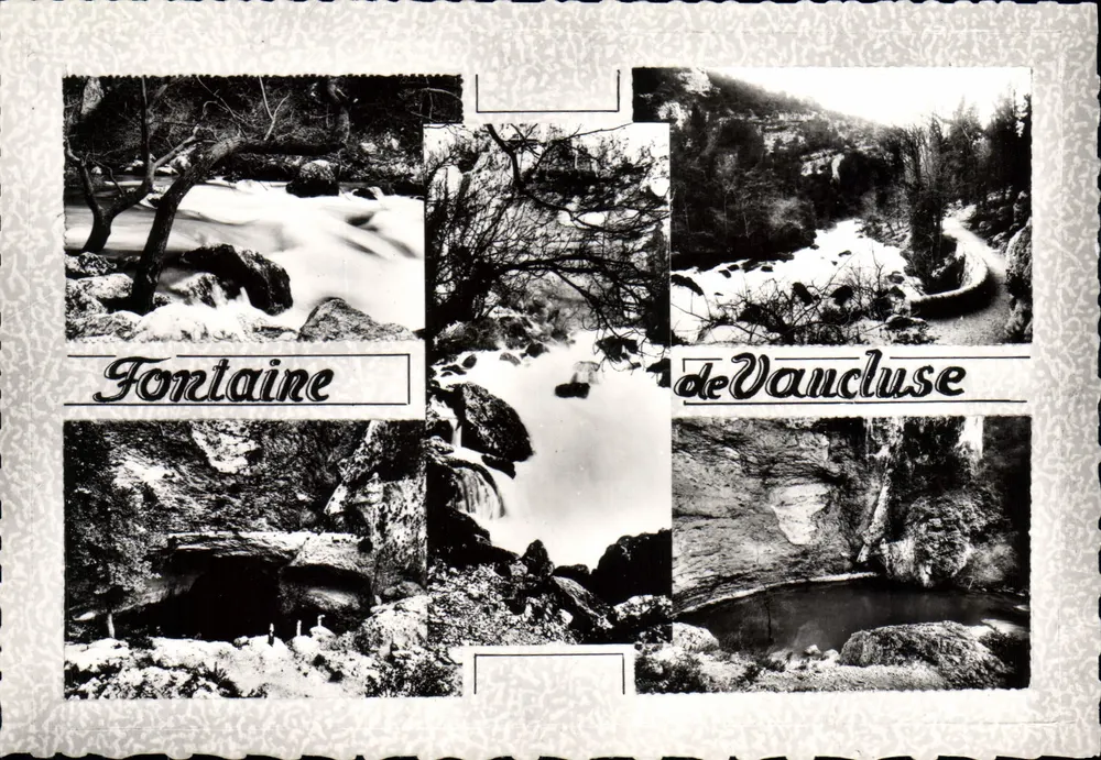 Fontaine de Vaucluse — Landschafts-Kollage — Éditions Magema Lyonnaise - Vorderseite