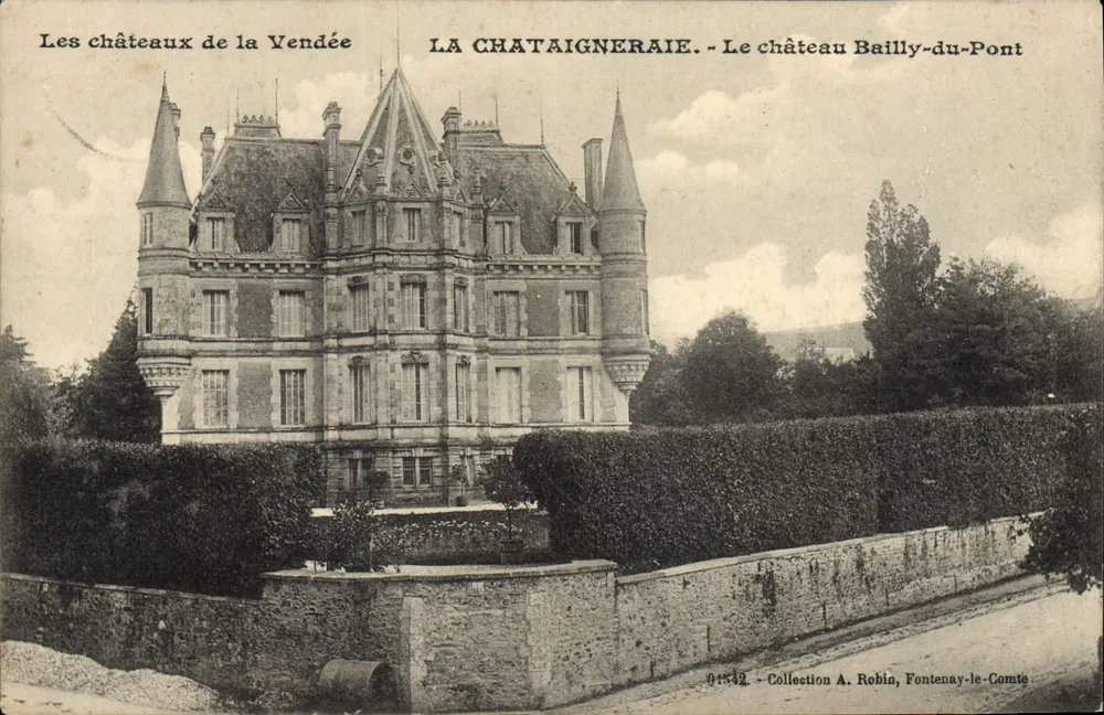 La Chataigneraie - El castillo Bailly-du-Pont — Colección A. Robin, Fontenay-le-Comte, n° 01542 - Anverso