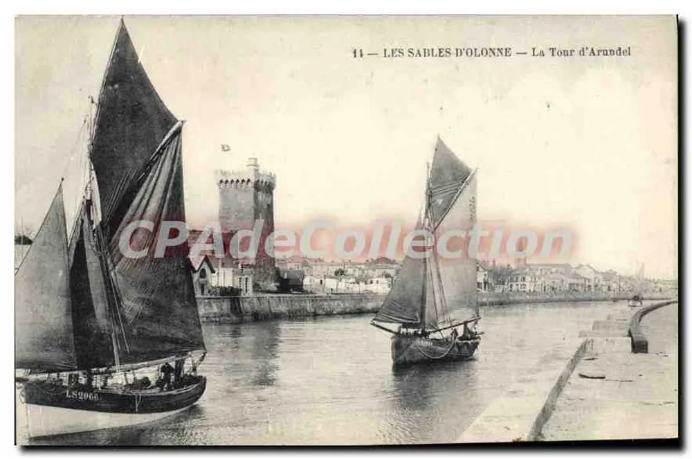 Les Sables-d'Olonne — La Tour d'Arundel — bateaux à voile - Frente