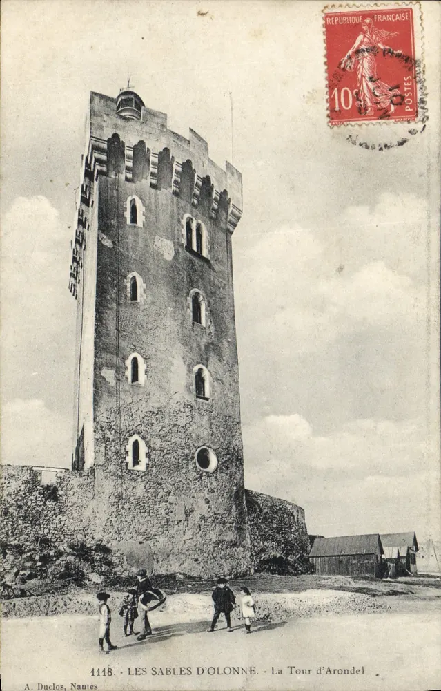 Les Sables d'Olonne — A Torre de Aronde — A. Duclos, Nautes, n° 1148 - Frente