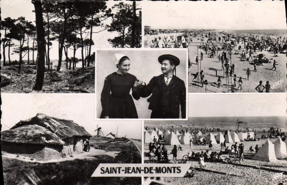 Saint-Jean-de-Monts — praia, floresta, traje de horticultor — Edições Jehly-Paupin - Frente