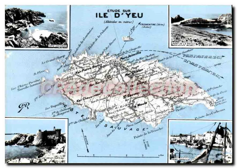 Ilha de Yeu — Estudo sobre a ilha — Éditions d'Art Jean-Jourde, Paris - Frente