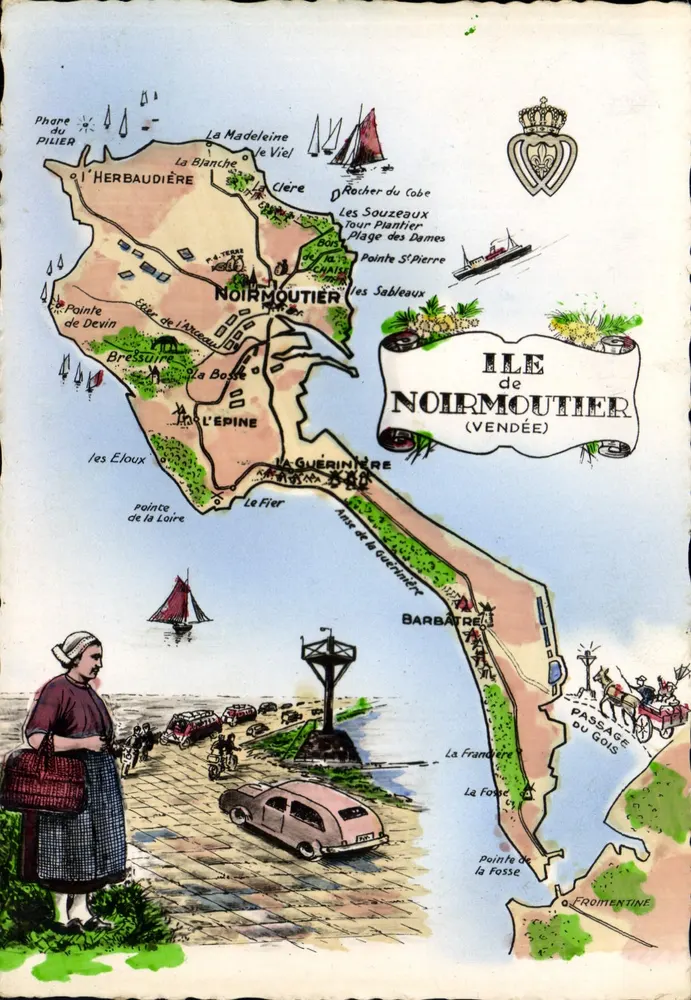 Insel Noirmoutier — illustrierte Ansichtskarte — F. Choseau, Nantes, n°1032 - Vorderseite