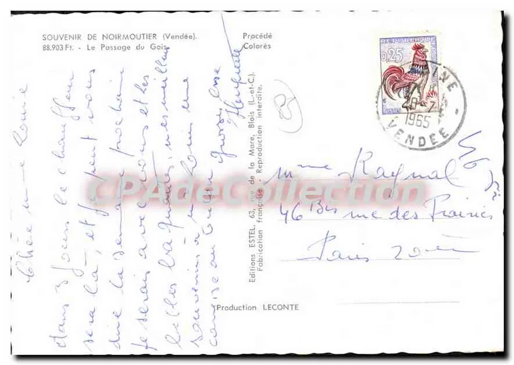 Praia de Noirmoutier — Étel — Edições Estel - Verso