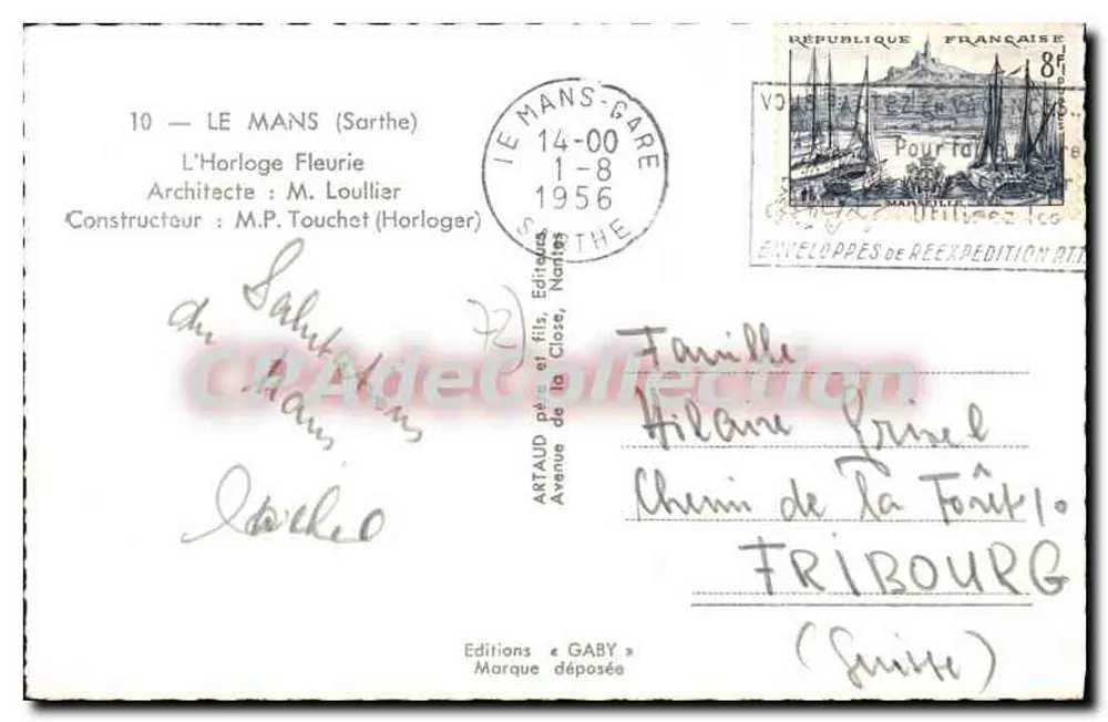 O Relógio Florido — Le Mans — Edições Gaby - Verso