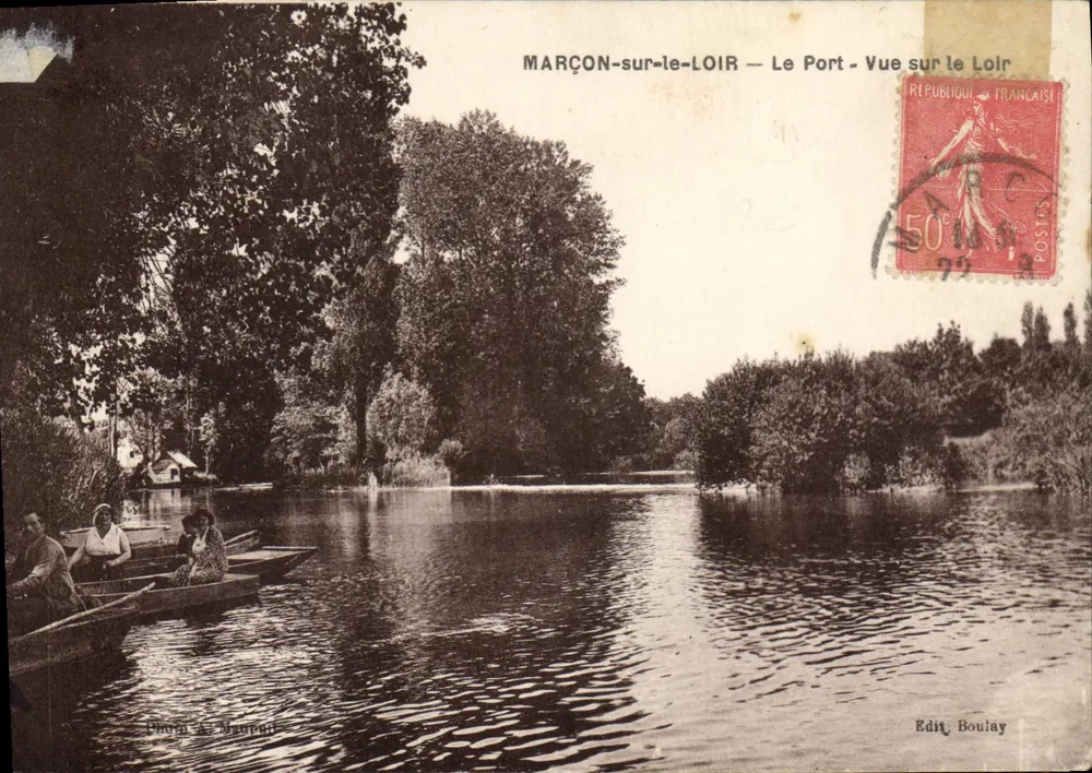 MARÇON-sur-le-LOIR — Der Hafen — Ansicht des Loir — Edit. Boulay - Vorderseite