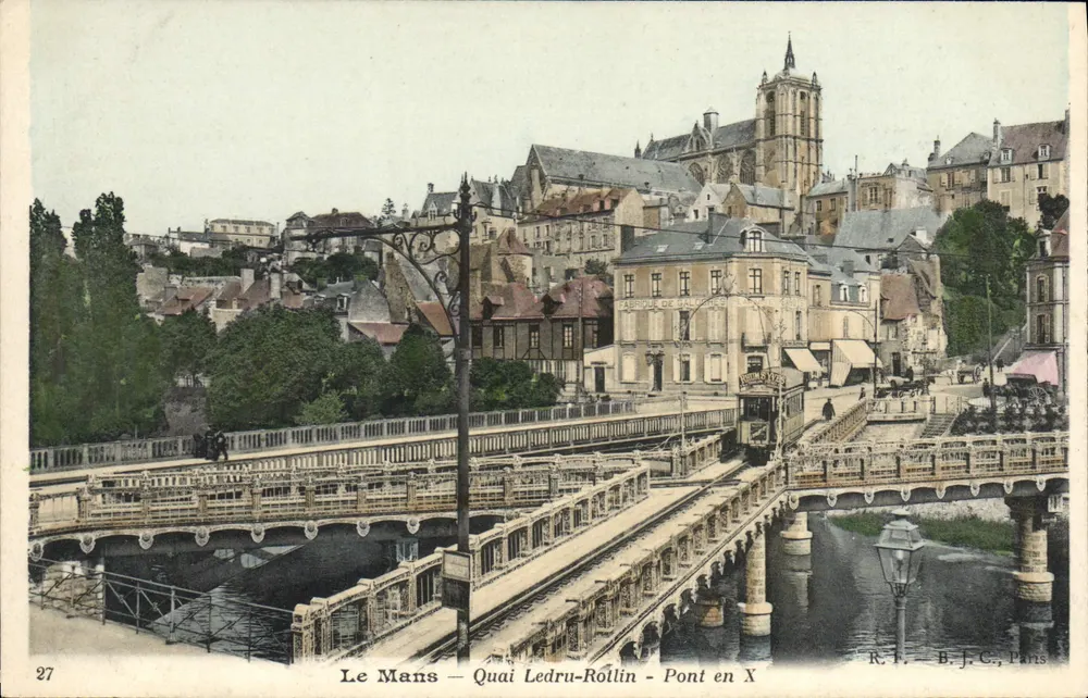 Le Mans — Quai Ledru-Rollin — Brücke in X — R.T. B.J.C., Paris - Vorderseite