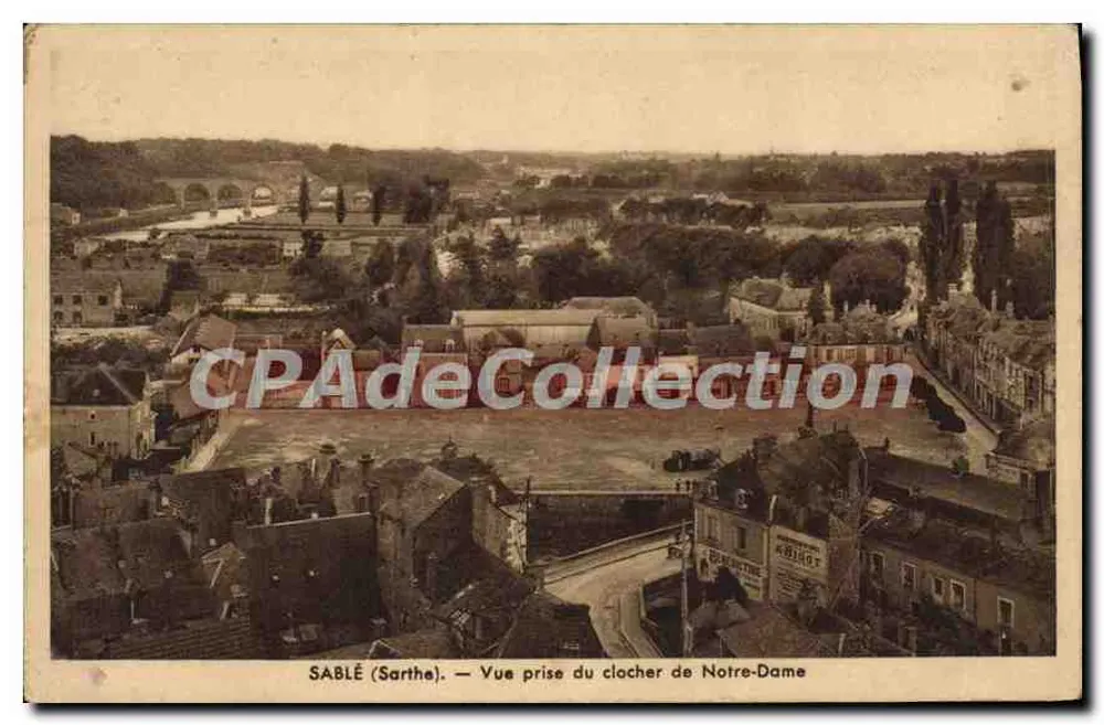 Sablé (Sarthe) — Ansicht vom Glockenturm der Notre-Dame — C. Lambert, Fotoverlag - Vorderseite