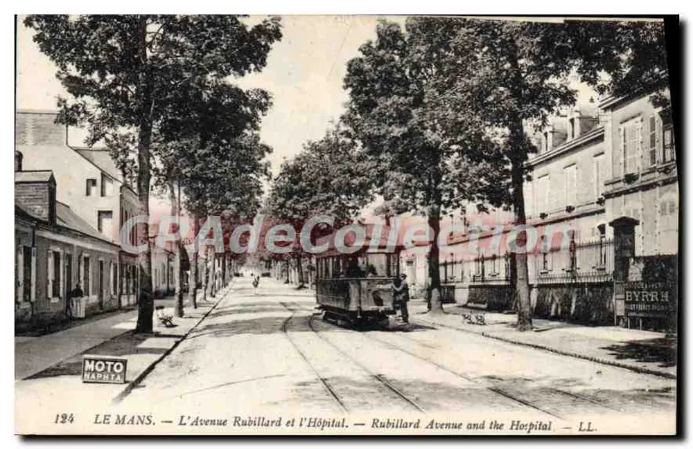 Le Mans — Avenue Rubillard und das Krankenhaus — LL. — N° 124 — Verlag: LL. - Vorderseite