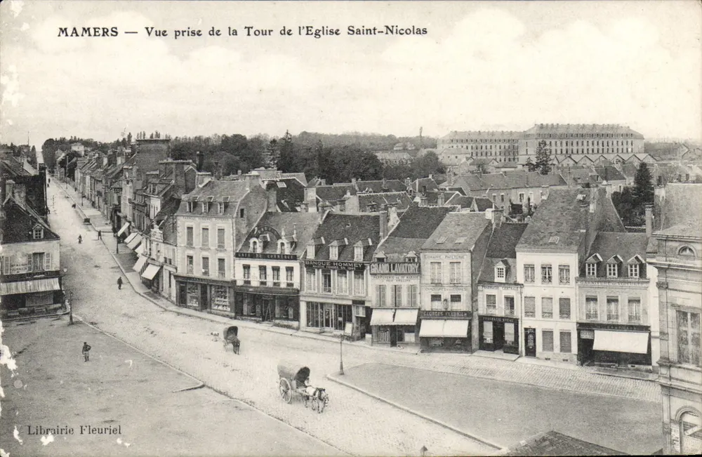 Mamers — Ansicht von der Turm der Kirche Saint-Nicolas — Librairie Fleuriel - Vorderseite