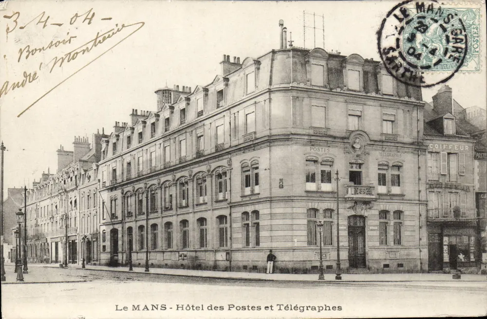 LE MANS - Hotel van Posten en Telegrafie — uitzicht op het gebouw, uitgever niet zichtbaar - Voorkant
