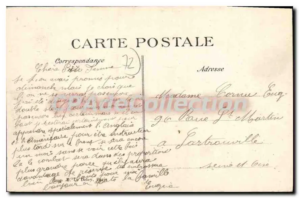 Le Mans — O Monumento de Pontlieue — B.D. n° 98 - Verso