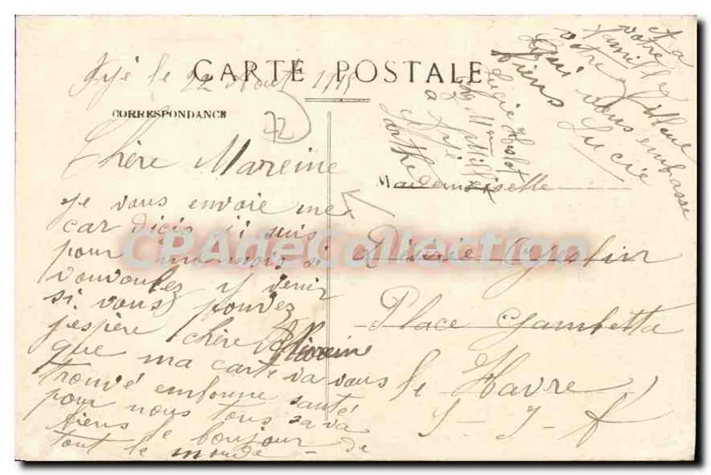 Fyé (Sarthe) — Platz der Kirche — Hauptansicht — Ausgabe der Nationalbibliothek, Alençon - Rückseite