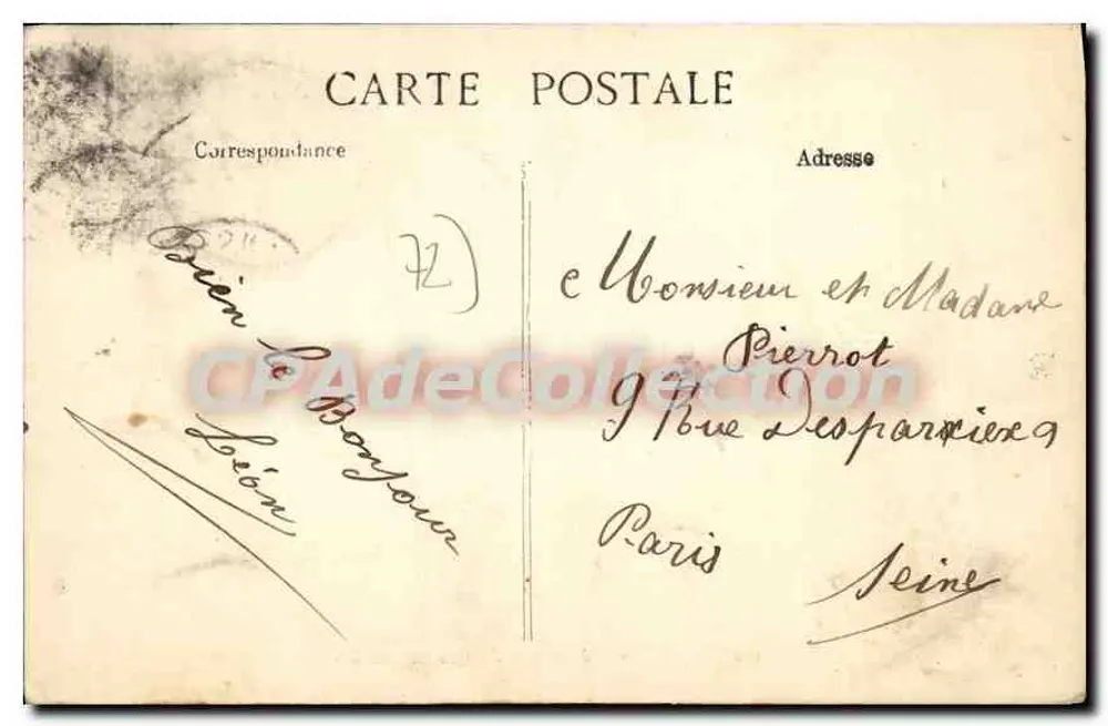 LE MANS — Panorama do Bairro do Pré — editor não visível, n° de série 31 - Verso