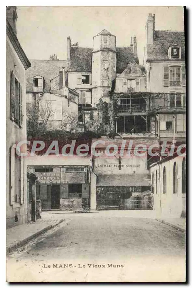 Le Mans - O Velho Mans — Entrada da Praça Saint-Pierre — CPAdeCollection - Frente