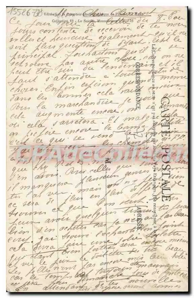 Geändert - La Busardière — Schloss (Südseite) Mischung aus verschiedenen Stilen — J. Greczynski, Nr. 176 - Rückseite