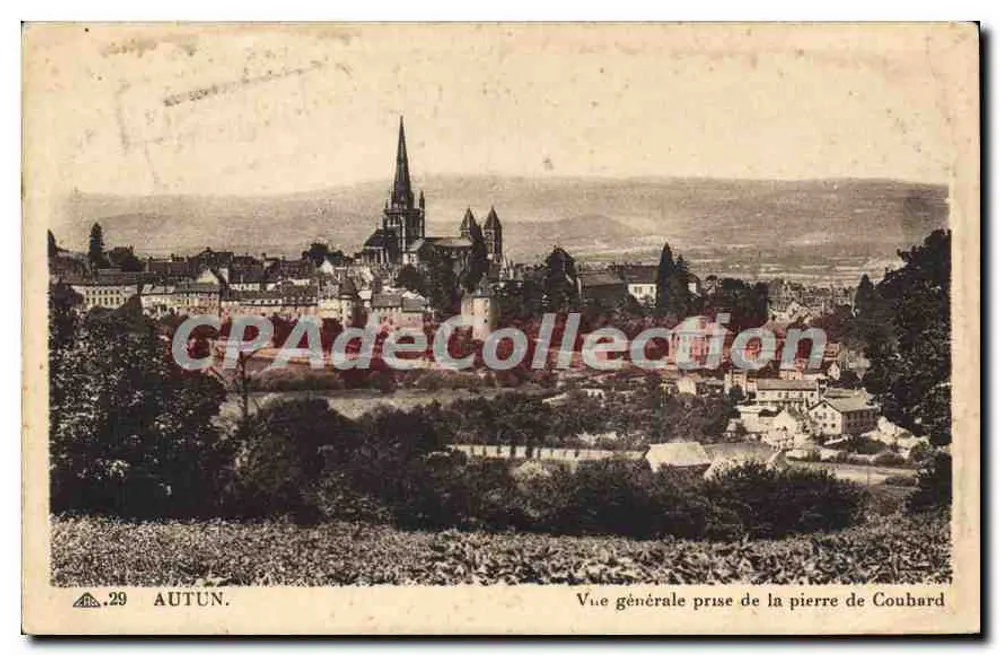 Autun — Allgemeiner Blick vom Pierre de Couhard — CPAdeCollection n°29 - Vorderseite
