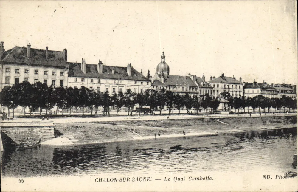 Chalon-sur-Saône — De Kade Gambetta — ND. Fot. - Voorkant