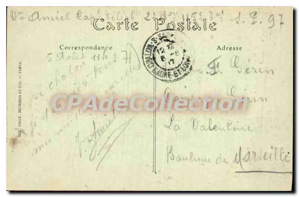 Chalon-sur-Saône — De Kade Gambetta — ND. Fot. - Achterkant