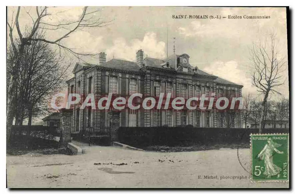 Saint-Romain (S.-L.) — Gemeenschapscholen — E. Michel, fotograaf - Voorkant