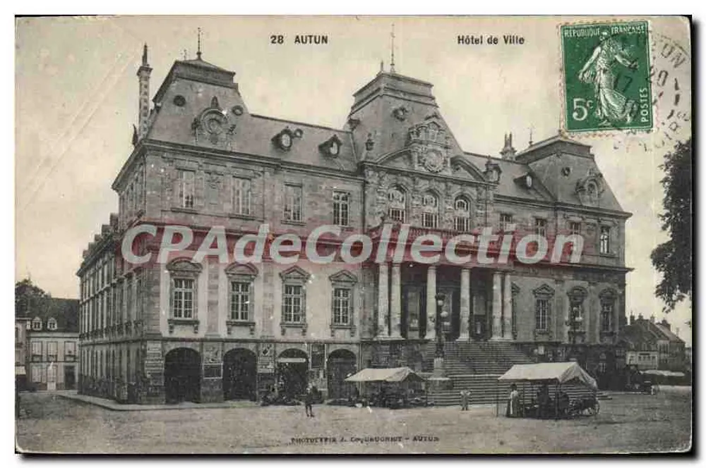 Autun — Hotel de Ville — Fototipia J. Coquardourt - Autun - Frente