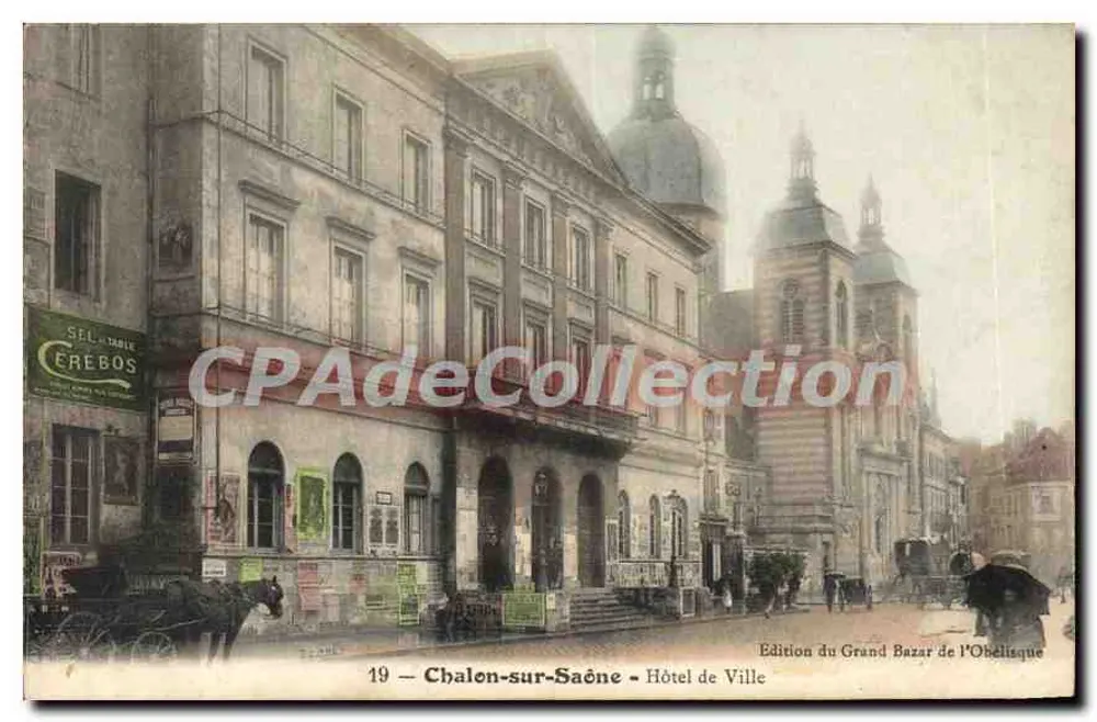 Chalon-sur-Saône — Hotel de Ville — Edição do Grand Bazar da Obélisque, n°19 - Frente