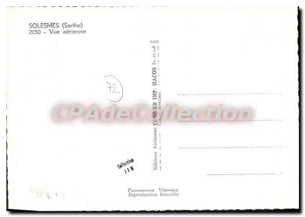 Solemes (Sarthe) — Vista aérea — Éditions Comber - Verso