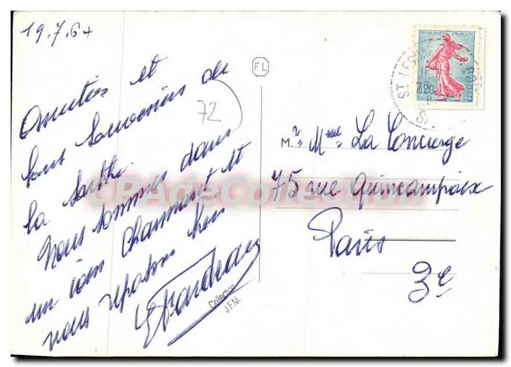 Saint-Léonard-d'Isère — Restaurant-Szene mit Paar und Koch — Verlag S.2 - Rückseite