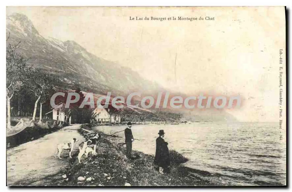 Lago do Bourget e Montanha do Gato — E. Reynaud, Chambery - N° 344 - Frente