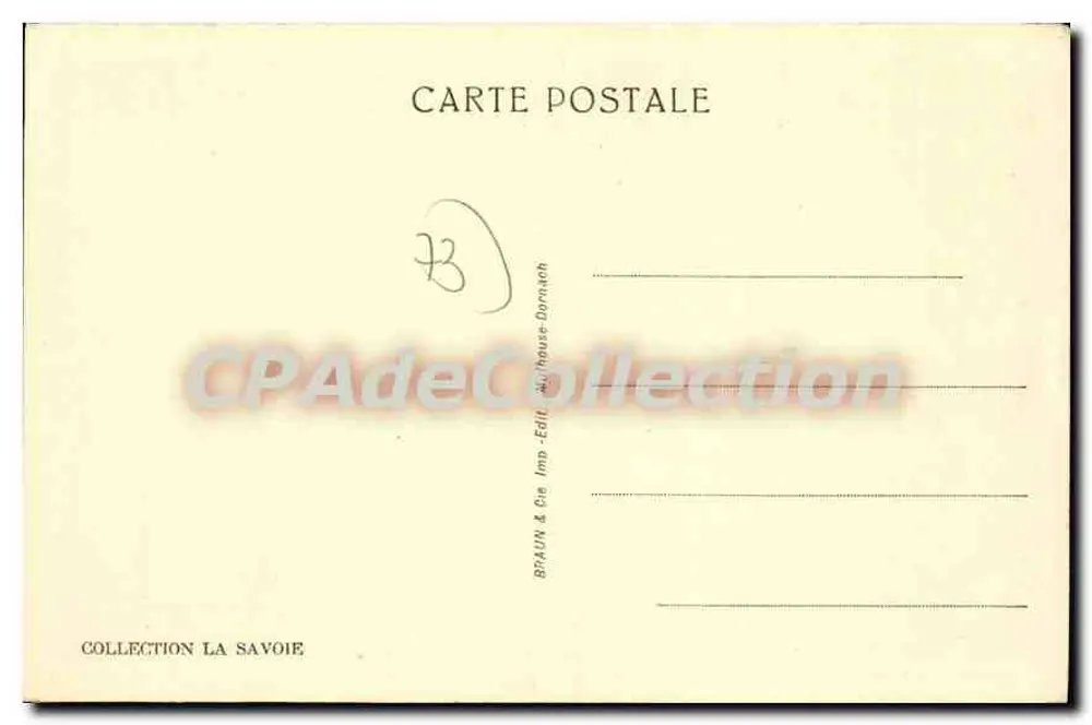 La Giettaz (Savoie) — visão do vilarejo com igreja e hotel — Coleção La Savoie, n° 13955 - Verso