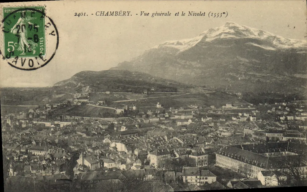 Chambéry — Allgemeiner Blick und der Nivolet (1553m) — unbekannter Verleger, Seriennummer 2401 - Vorderseite