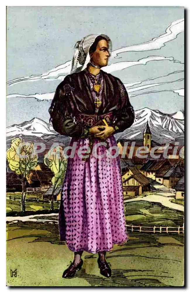 Frau im traditionellen Kleid — Schweiz — Ausgabe « Gil » - Vorderseite