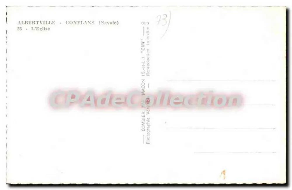 Conflans (Savoie) — A Igreja — Fotografia CIM - Verso