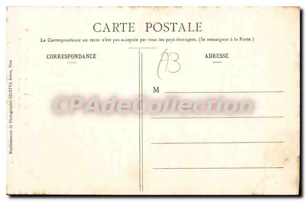 Aix-les-Bains — Die Träger und Arc de Campanus — Römische Ruinen — Verlag Gilettta, phot., Nice - Rückseite