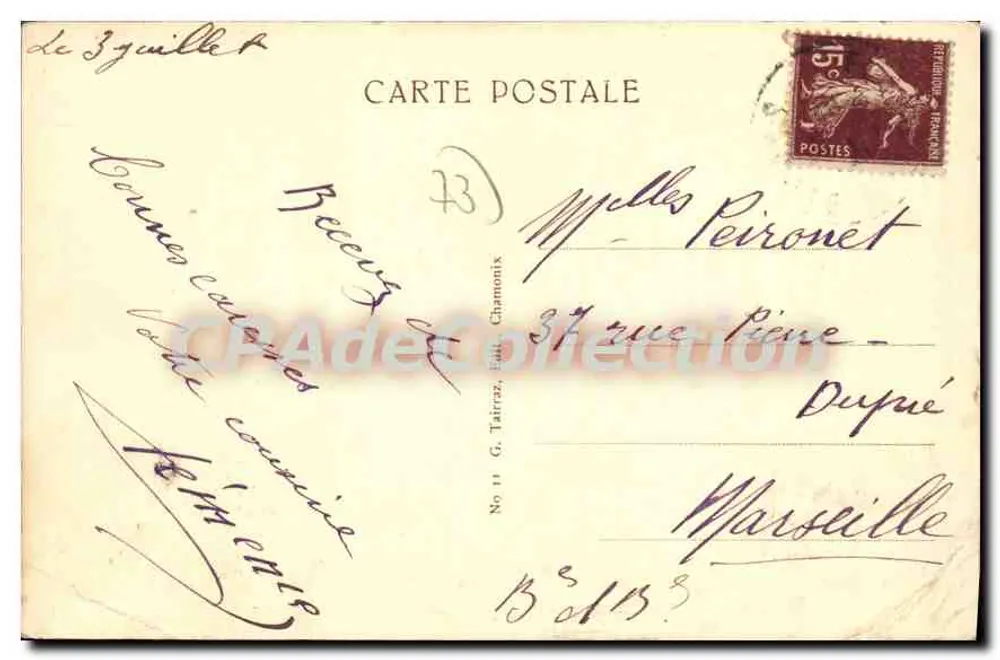 La Giettaz (Savoie) — Panoramablick von den Wäldern — Verlag G. Tairraz, Nr. 11 - Rückseite