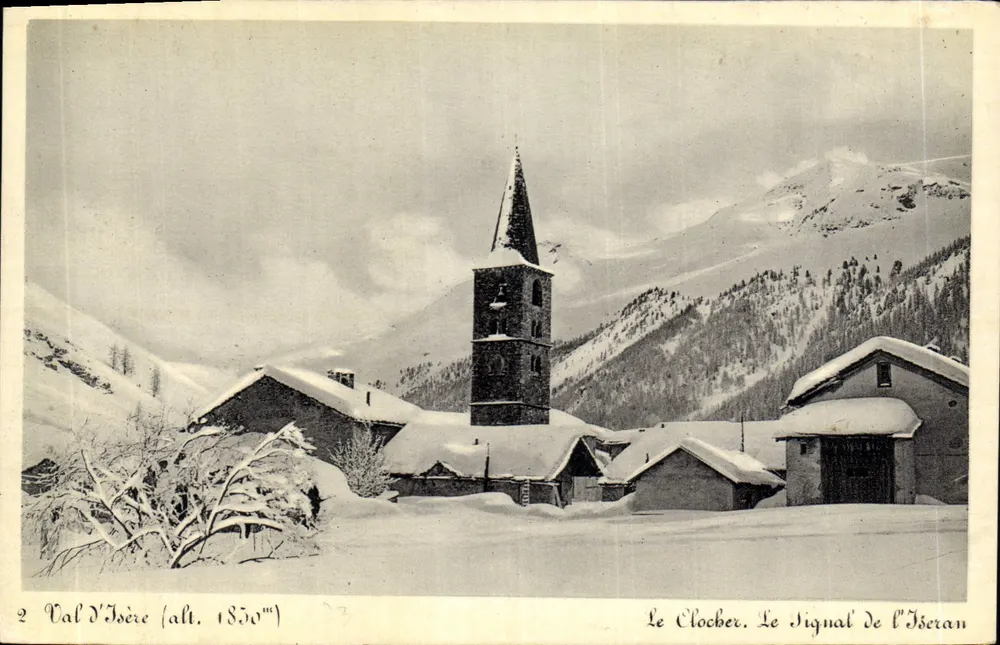 Der Glockenturm. Das Signal von Iséran — Val d'Isère (Höhe 1850m) — R. Hite, Verlag - Vorderseite