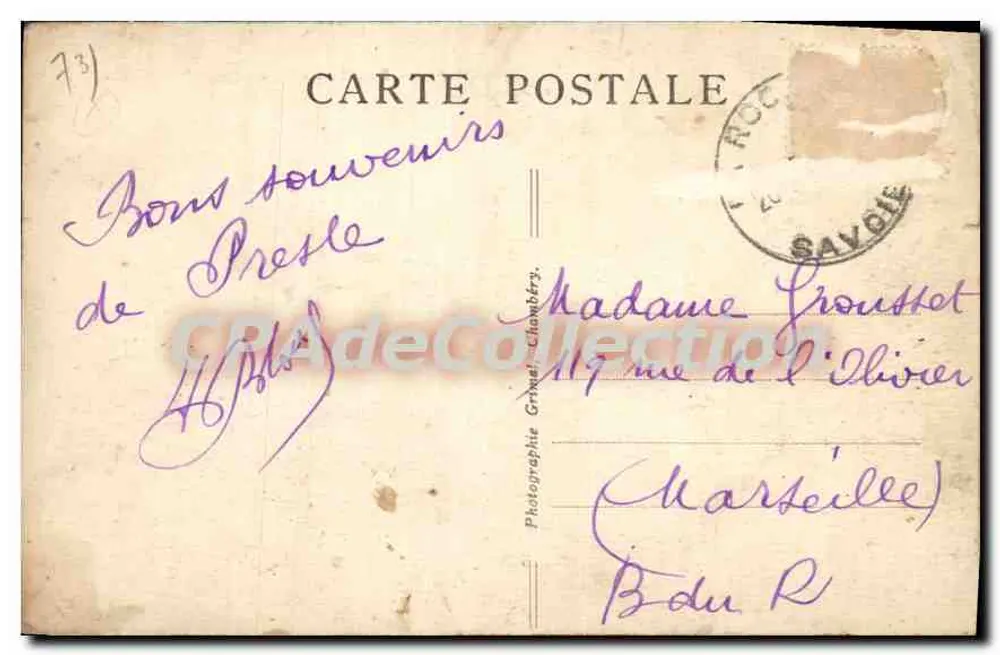 La Rochette (Savoie) — O Castelo — Fotografia Gravel-Chambry, n°2390 - Verso