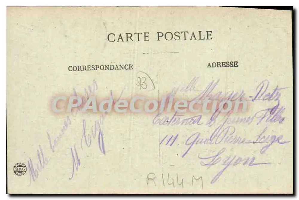 Brides-les-Bains und die Glaciers de la Vanoise — 3303 — Verleger W. WRAAT - Rückseite