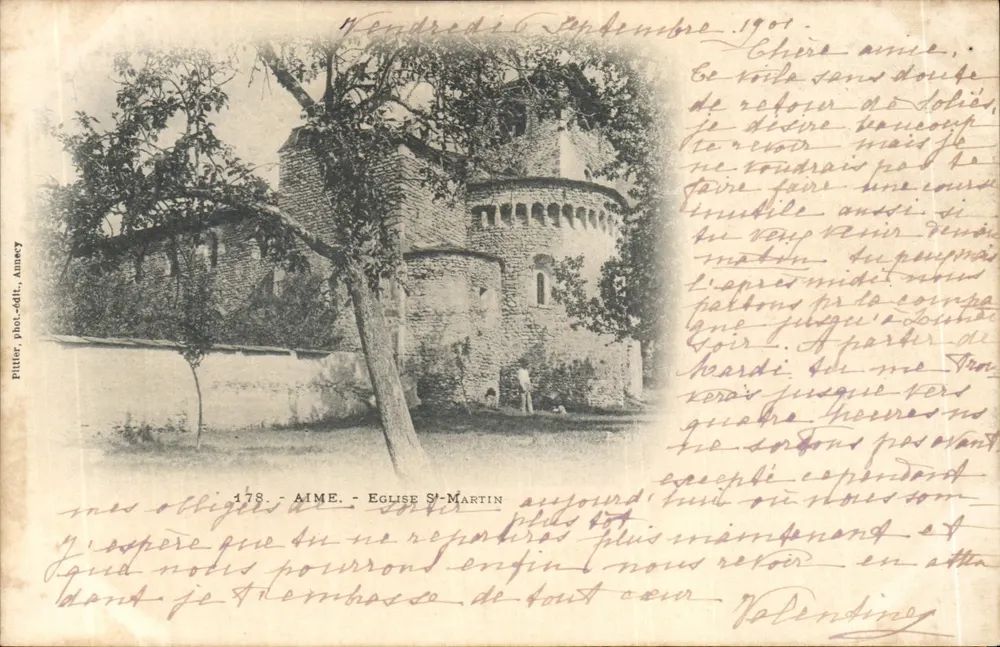 Aime — Igreja de São Martinho — Pitter, fot. — editor, Annecy, n° 178 - Frente