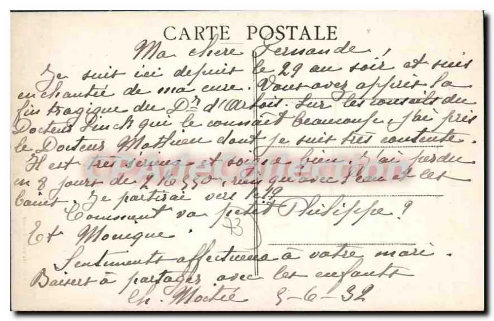 Brides-les-Bains — Hotel des Thermes und seine Gärten — Verleger: Chauvet café-tabacs - Rückseite