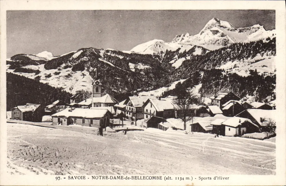 Savoie - Notre-Dame-de-Bellecombe (Höhe 1134 m.) - Winter-Sport - Vorderseite