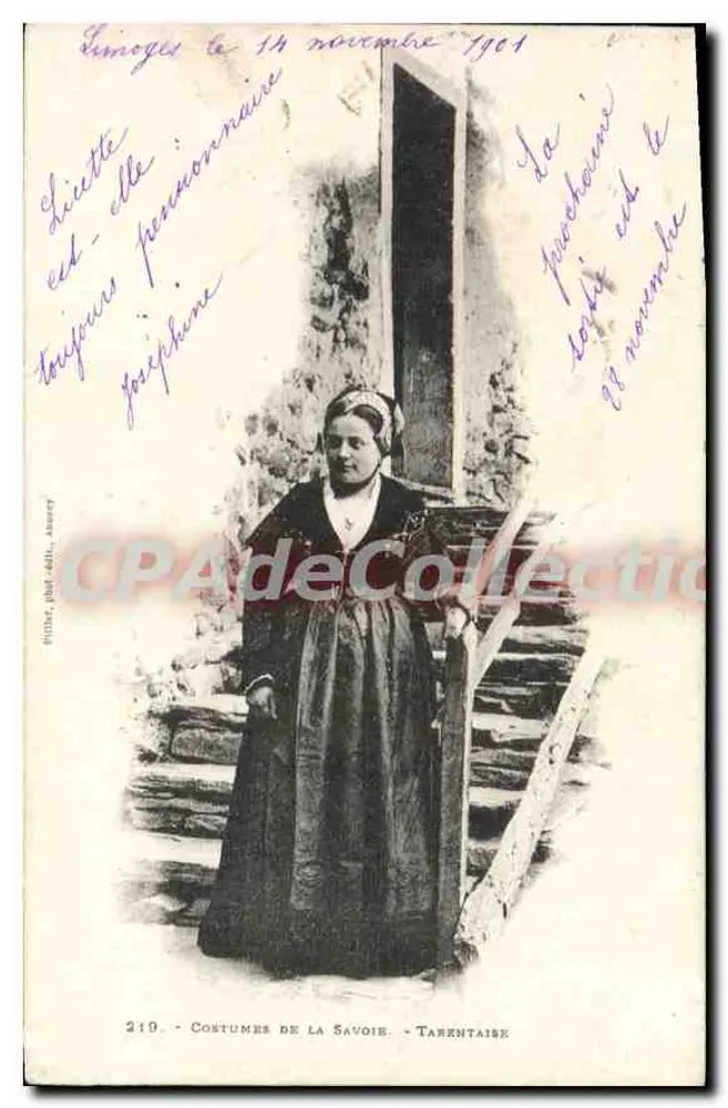 Mulheres em traje savoês - Tarentaise - Imoges, 1901 - Frente