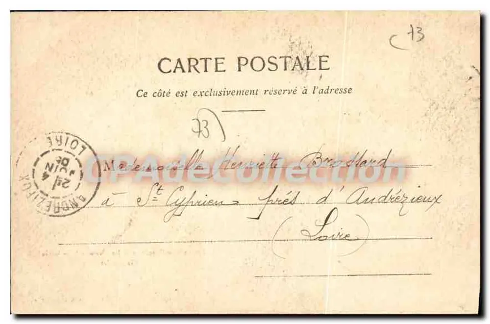 Umgebung von Chambéry — Schloss de la Croix und der Nivolet — Lib. Edit. E. Reynaud - 505 - Rückseite