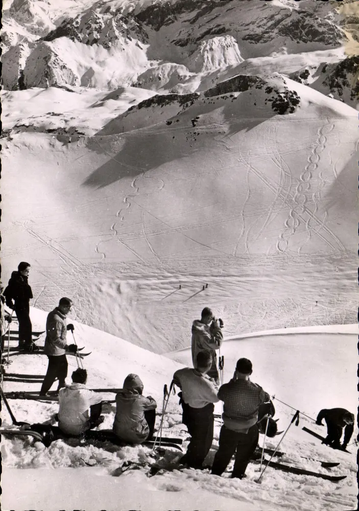 Die drei Vallées — Start der Piste von Vizelle (2660 m.) — Verlag M. Serraillier, Méribel-les-Allues - Vorderseite