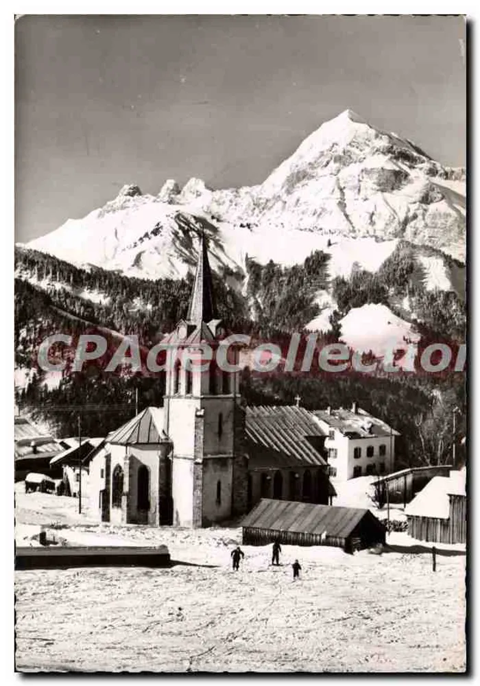 Crest Voland (Savoie) — Die Kirche und der Mont Charvin — Photo R. Bertand - Vorderseite